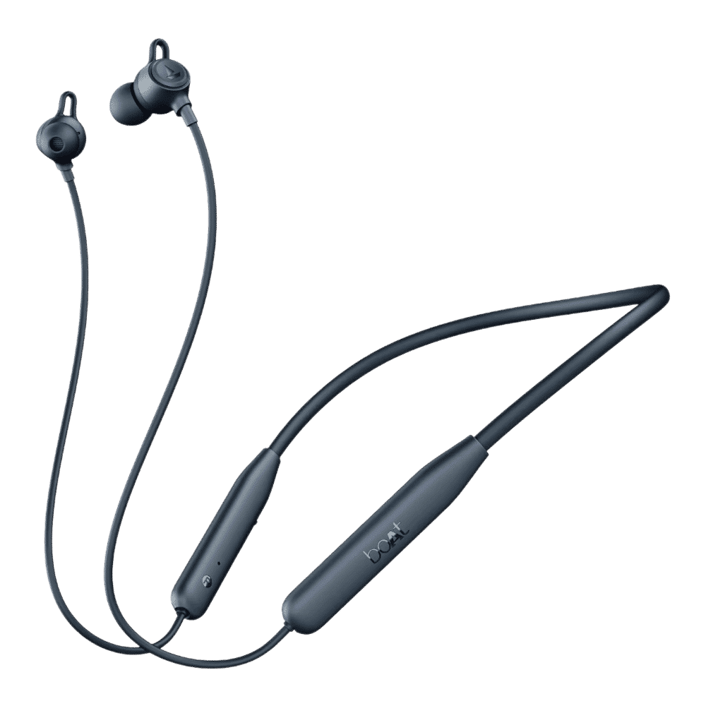 boAt Rockerz 200 In Ear Wireless Neckband with 60 hours Playback Time, 10 mm boAt Signature Sound Drivers and IPX5 Rating (Blue)
